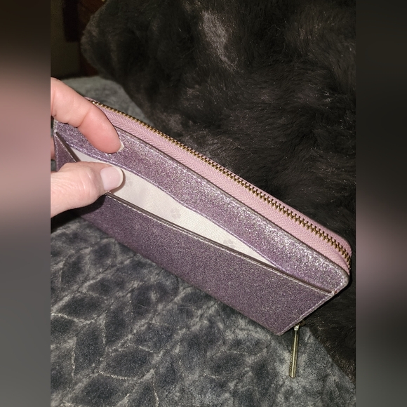 Kate Spade Lavendar Purple Sparkle Glitter Wallet KS - Picture 6 of 8